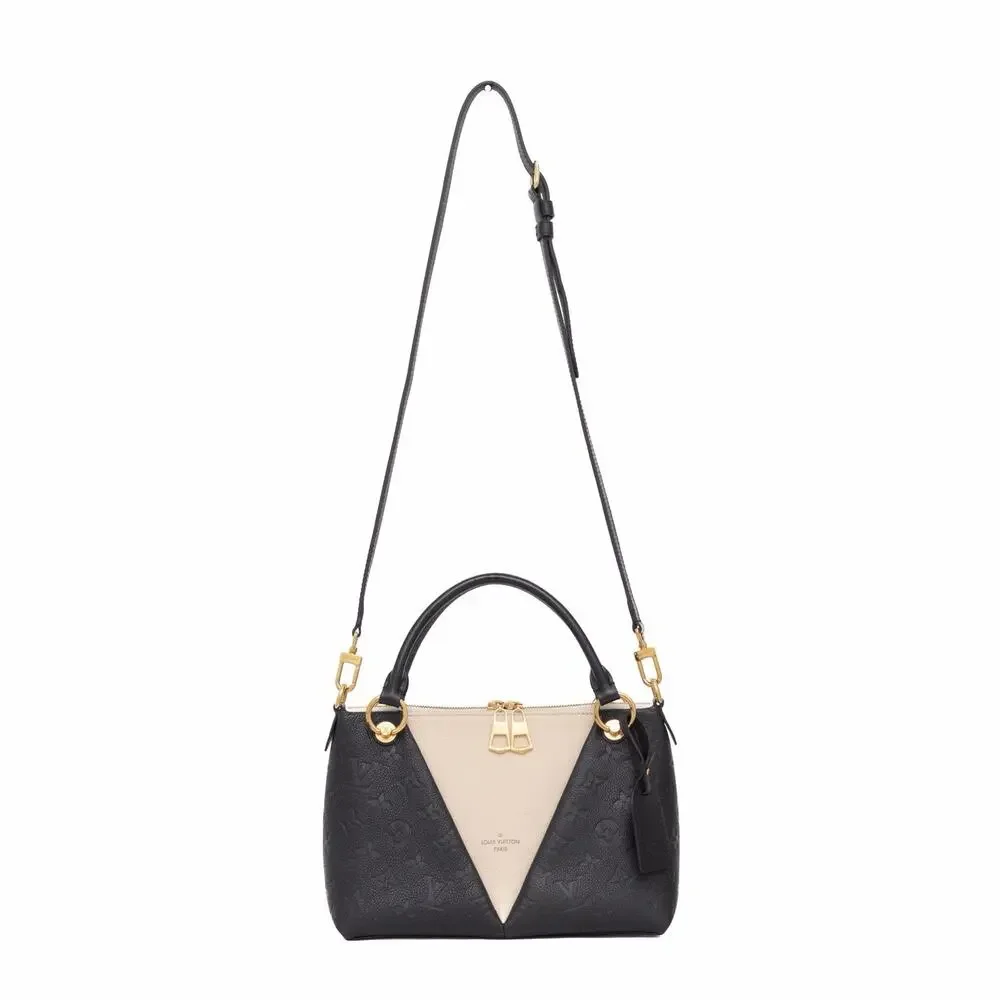 LOUIS VUITTON Empreinte V Satchel Tote BB Black Creme 2 Way Bag Purse Authentic
